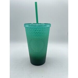 Starbucks Winter 2022 Waxberry Mint Green Gradient Bling Cup Tumbler Grande 16oz